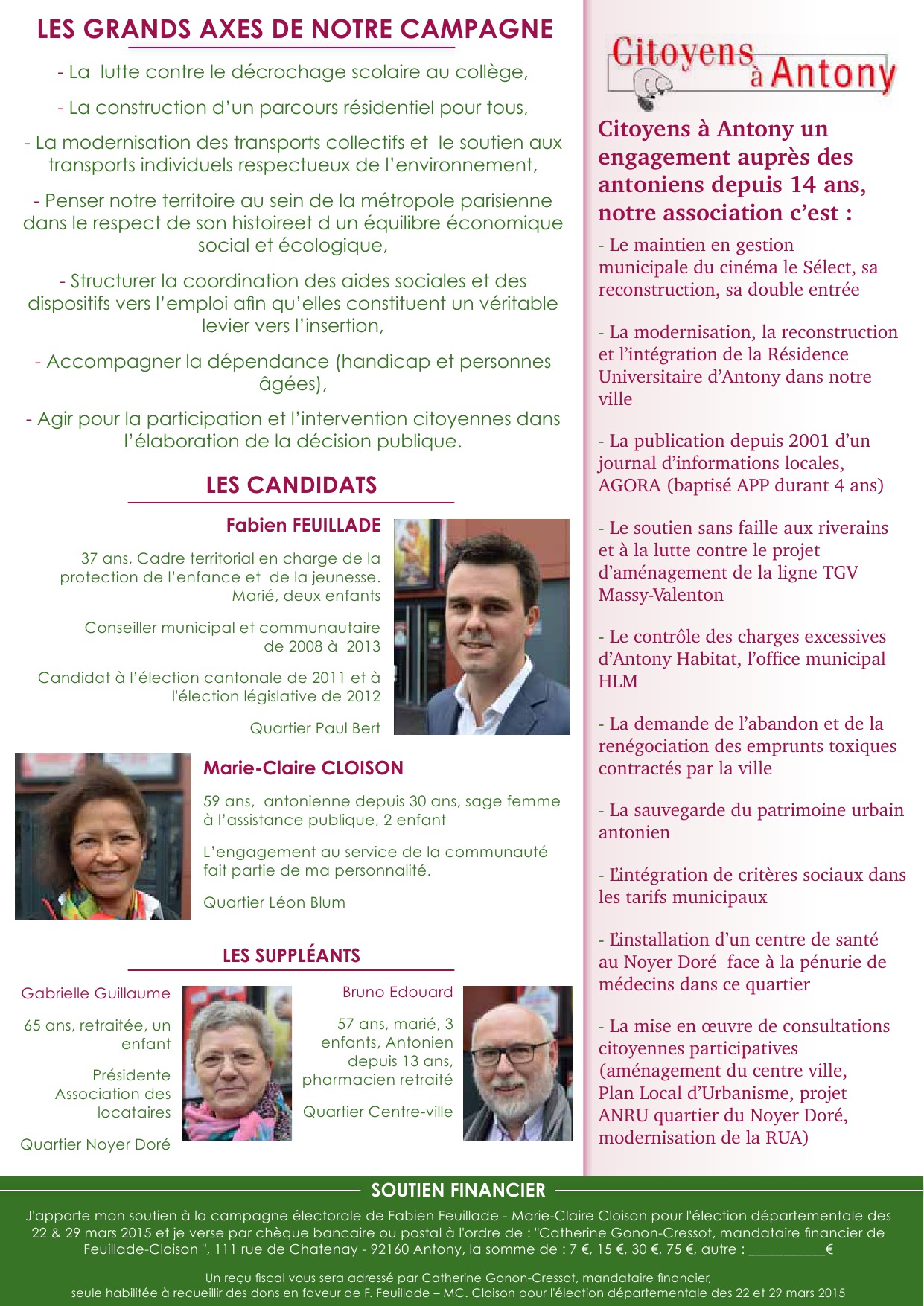 Tract de lancement de la campagne