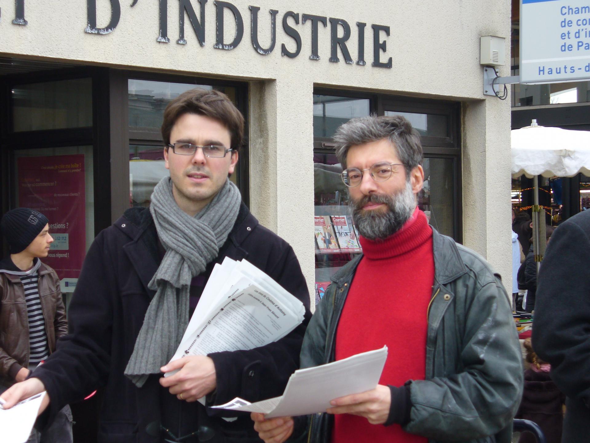 Tom Mars et Pierre Rufat au marché