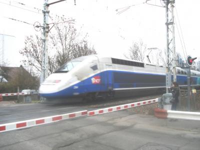 Un TGV de passage à Fontaine-Michalon